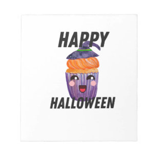 Gelukkig Halloween Kostuum Halloween Cupcake Notitieblok