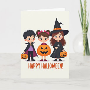Gelukkig Halloween Kostuum Kaart