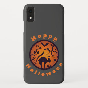 Gelukkig Halloween lantaarn zwarte kat spinnen en iPhone XR Hoesje