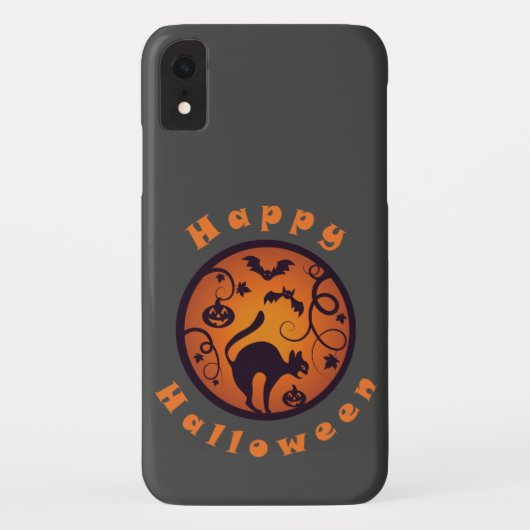 Gelukkig Halloween lantaarn zwarte kat spinnen en  Case-Mate iPhone Case (Achterkant)