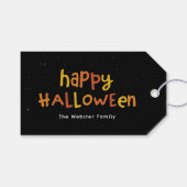 Gelukkig Halloween leuk leuk gepersonaliseerd Cadeaulabel (Voorkant (Horizontaal))