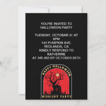 Gelukkig Halloween Middernacht Feestje