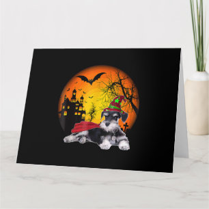 gelukkig halloween miniatuur schnauzer honden hall kaart
