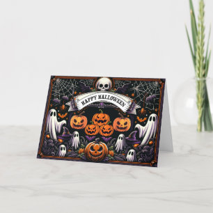 Gelukkig Halloween Nacht van Horror Feestdagen Kaart