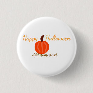 Gelukkig Halloween oranje pompoen herfst oranje br Ronde Button 3,2 Cm