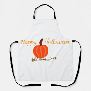 Gelukkig Halloween oranje pompoen herfst oranje br Schort