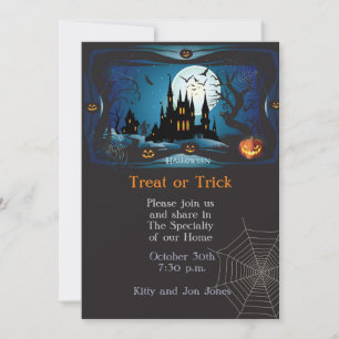 Gelukkig Halloween Party "Treat or Trick" Magisch Kaart