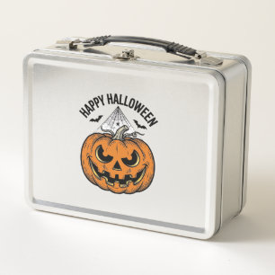 Gelukkig Halloween Pompoen Gezicht Vintage Vector 