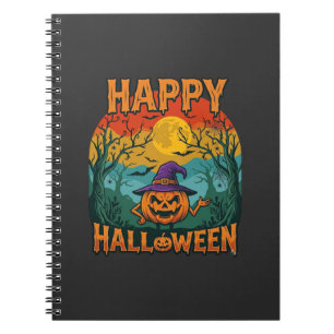 Gelukkig Halloween Pompoen Heksenhoed Volle Maan V Notitieboek