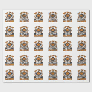 Gelukkig Halloween Pompoen Snoepjes Vintage Cadeaupapier