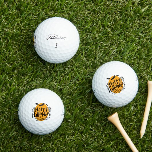 Gelukkig Halloween Quote Golfballen (Insitu Gras)