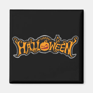 Gelukkig Halloween Ruby Eye Pumpkin Zilveren Frame Magneet