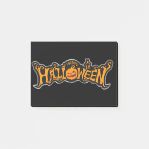 Gelukkig Halloween Ruby Eye Pumpkin Zilveren Frame Post-it® Notes