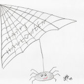 Gelukkig Halloween - Spinnenkaart Kaart