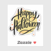 Gelukkig Halloween spinnenweb sticker  (Vel)