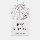 Gelukkig Halloween Spinneweb Cadeaubijsluiter Cadeaulabel (Voorkant)