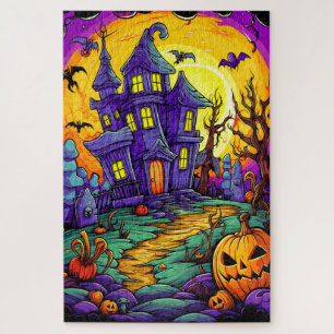 Gelukkig Halloween Spokenhuis Legpuzzel