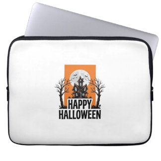 Gelukkig Halloween Spokenhuis Vintage Grafisch_1 Laptop Sleeve