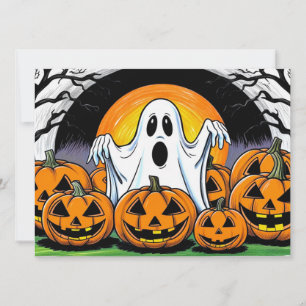 Gelukkig Halloween spook Kaart