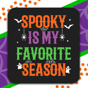 Gelukkig Halloween Spooky Seizoen Grappig Hallowee Vierkante Sticker