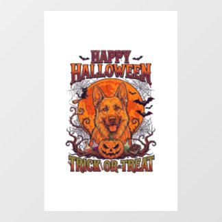 Gelukkig Halloween Trick Or Treat Duitse Herderspo Raamsticker