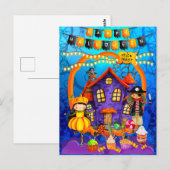 Gelukkig Halloween Verkleedfeest Kinderfeest Vieri Briefkaart (Voorkant / Achterkant)
