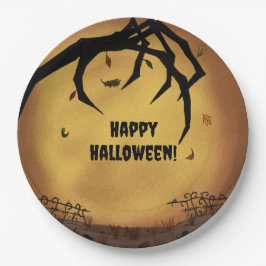 Gelukkig Halloween Verschrikkelijke Hand Papieren Bordje