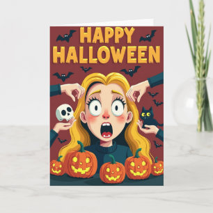 Gelukkig Halloween Verschrikkelijke Nacht Kaart