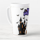 Gelukkig Halloween wit Latte Mok (Linkerhoek)