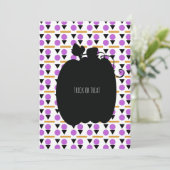 Gelukkig Halloween Zwarte Pompoen en Patroonaardap (Staand voorkant)