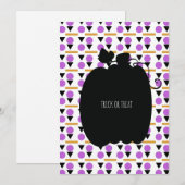 Gelukkig Halloween Zwarte Pompoen en Patroonaardap (Voorkant / Achterkant)