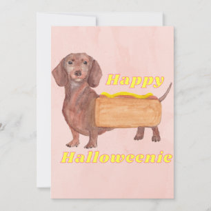 Gelukkig Halloweenie wenskaart Feestdagenkaart
