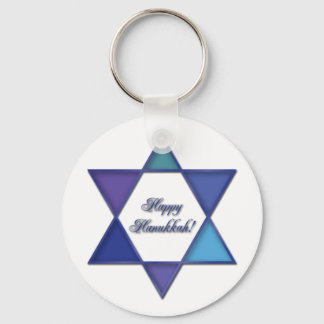 Gelukkig Hanukka Davidster Sleutelhanger