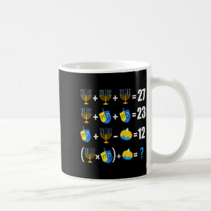 Gelukkig Hanukka Menora Dreidel Donut Wiskunde Les Koffiemok