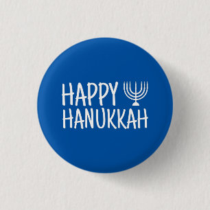 Gelukkig Hanukka Ronde Button 3,2 Cm