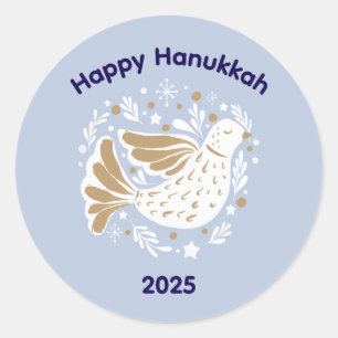 Gelukkig Hanukka Vredesduif 2025 Sticker