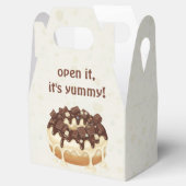 "Gelukkig Hanukkah" Donut – Moderne Illustratie St Bedankdoosjes (Geopend)