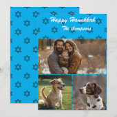 Gelukkig Hanukkah familie kaart foto personalisere (Voorkant / Achterkant)