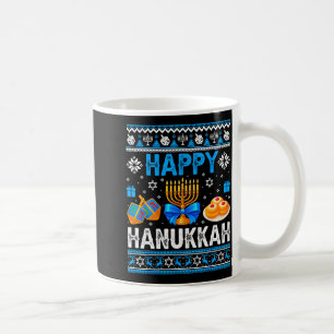 Gelukkig Hanukkah Menorah Dreidel Lelijke Chanukah Koffiemok