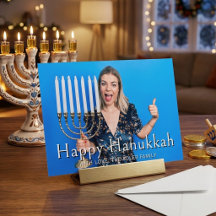 Gelukkig Hanukkah Menorah Familie Feest