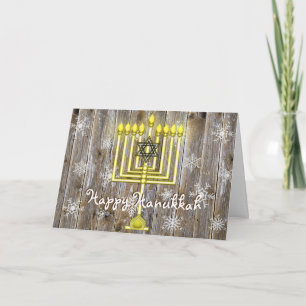 Gelukkig Hanukkah Menorah Kaart
