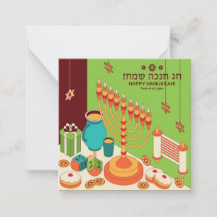 Gelukkig Hanukkah Notitiekaartje