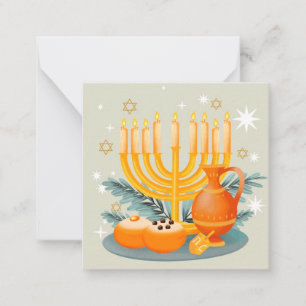 Gelukkig Hanukkah Notitiekaartje