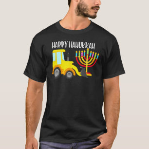 Gelukkig Hanukkah vrachtwagenlader Menorah Chanuk T-shirt