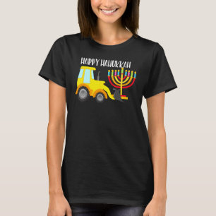 Gelukkig Hanukkah vrachtwagens lader Menora Chanuk T-shirt