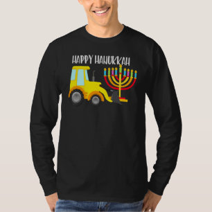 Gelukkig Hanukkah-vrachtwagens lader Menorah Chan T-shirt