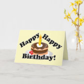 Gelukkig, Happy Birthday! Kaart (Gele Bloem)