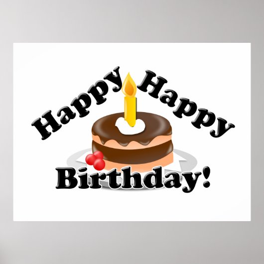Gelukkig, Happy Birthday! Poster (Voorkant)
