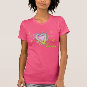 Gelukkig Hart Abstract Draagbare Kunst T-shirt