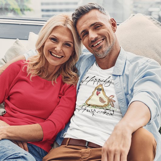 GELUKKIG HENPECKED CHICKEN RELATIE T-SHIRT